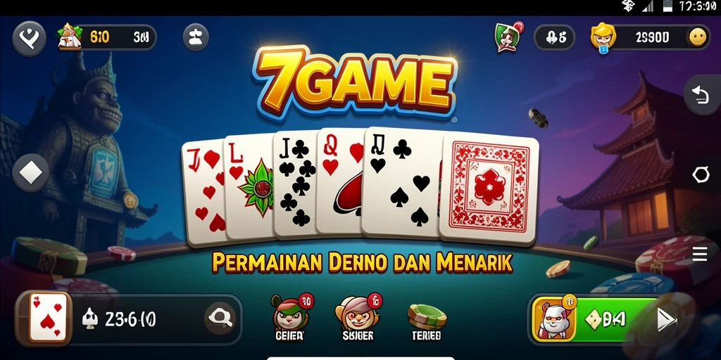 Screenshot gameplay 7GAME menampilkan aksi seru permainan Domino.