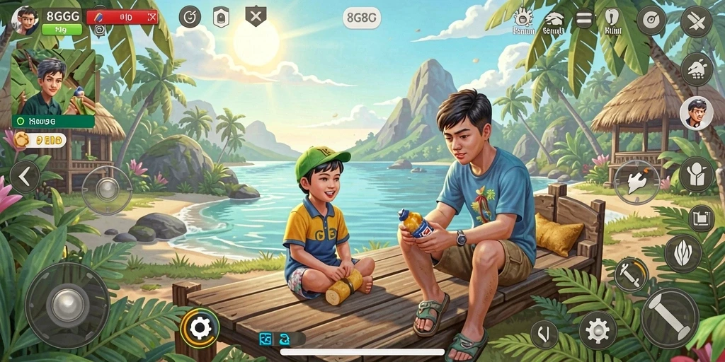 Screenshot gameplay 8G8G yang menarik dan penuh warna.