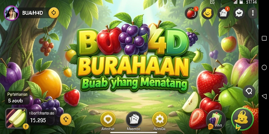 Screenshot gameplay BUAH4D menunjukkan aksi seru Tower Defense.
