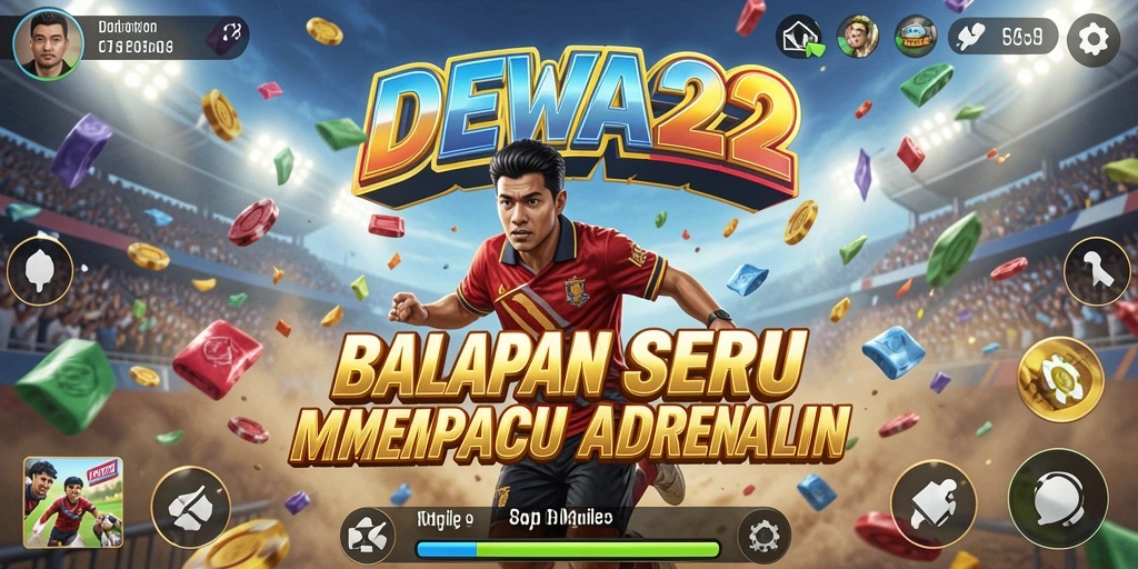 Tampilan seru saat gameplay balapan di DEWA22.