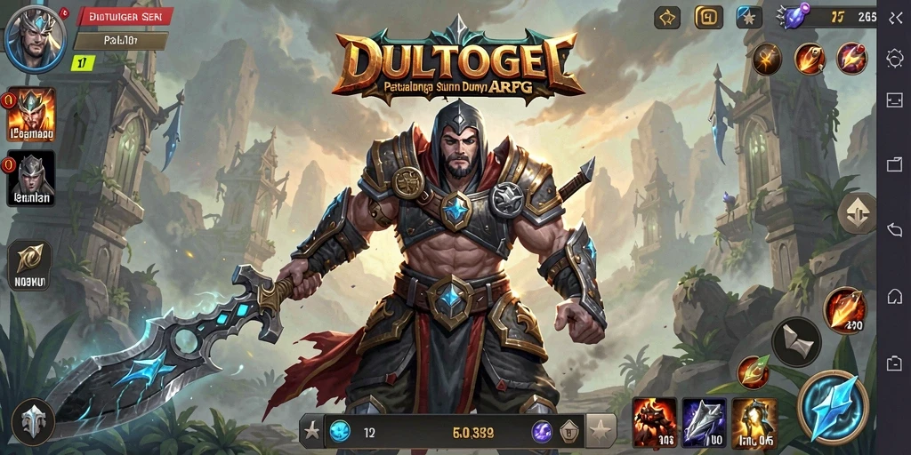 Tampilan gameplay DULTOGEL yang mengesankan dan dinamis.