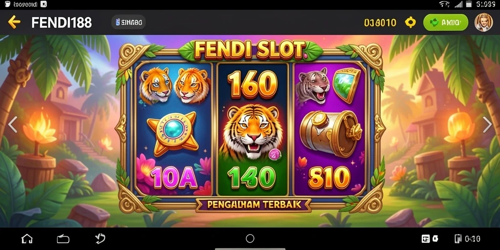 Tampilan gameplay FENDI188 yang menawan dengan mesin slot unik.