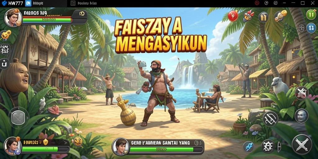 Screenshot HW777 menampilkan gameplay santai dan menawan.