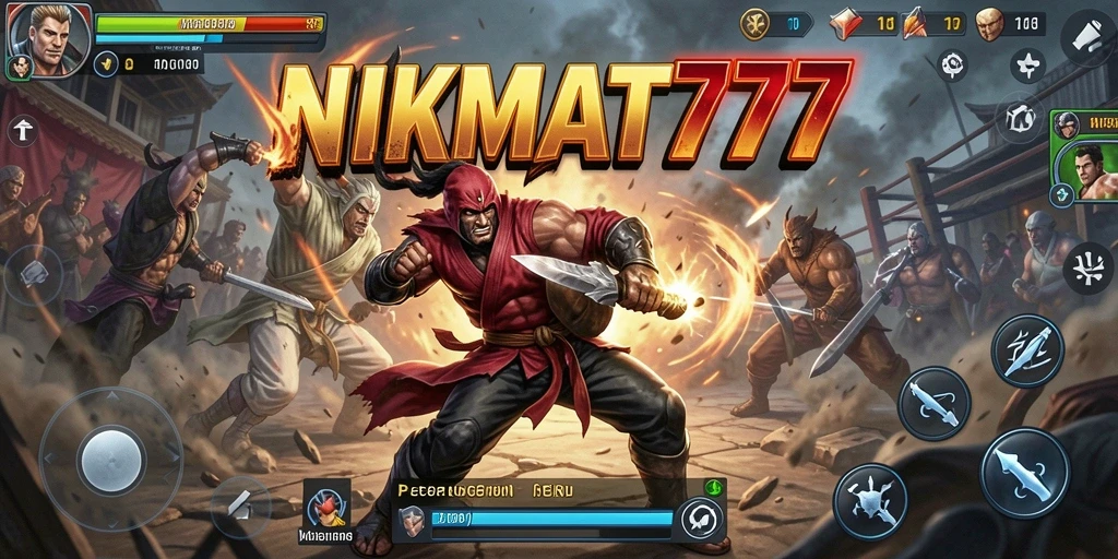 Gameplay NIKMAT777 menampilkan pertarungan seru antara karakter-karakter unik.